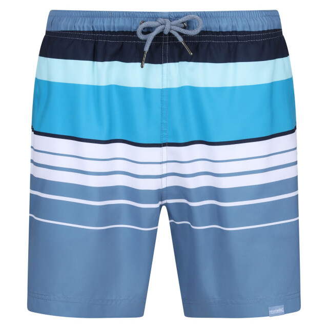 Regatta Heren loras gestreepte zwemshort UTRG10739_coronetblue large