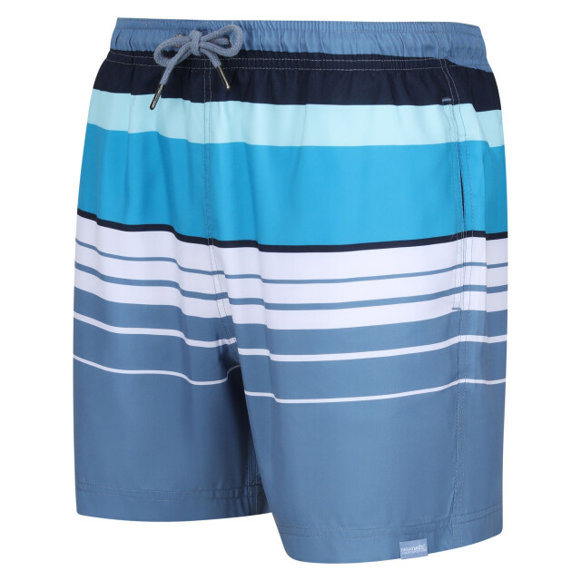 Regatta Heren loras gestreepte zwemshort UTRG10739_coronetblue large