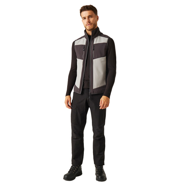 Regatta Heren e-volve colour block softshell bodywarmer UTRG9958_mineralgreyash large