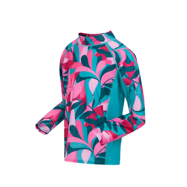 Regatta Kinderen/kids hoku ii tropical leaves zwemtop UTRG9783_tahoeblue large