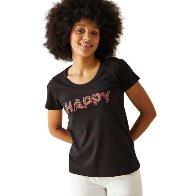 Regatta Dames fingal viii geniet van elk moment t-shirt UTRG9679_black large