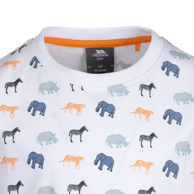 Trespass Kinder/kids safary bedrukt t-shirt UTTP6465_white large