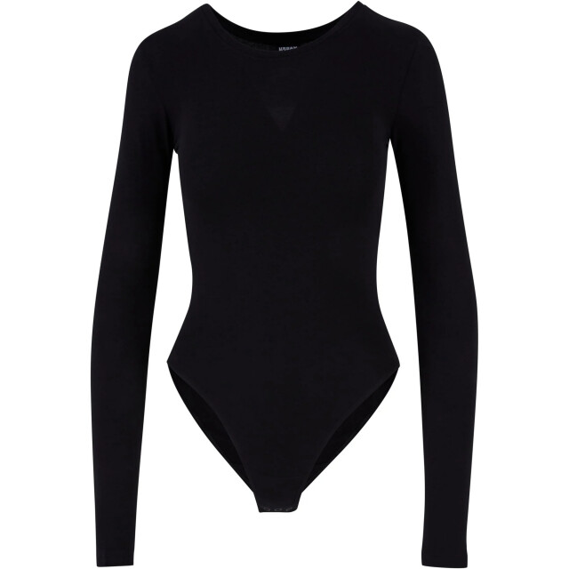 Urban Classics Dames stretch jersey body met lange mouwen UTTN886_black large