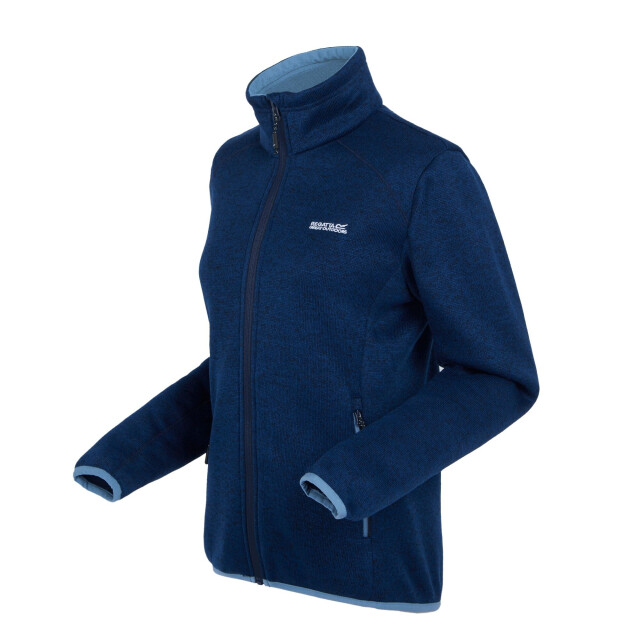Regatta Dames newhill marl full zip fleecejack UTRG8828_navycoronetblue large
