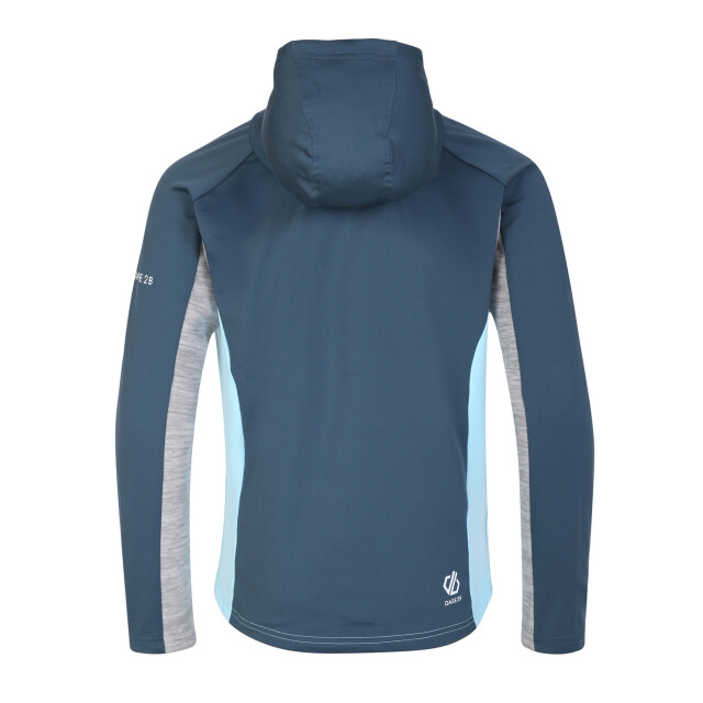 Dare2b Childrens/kids thriving core stretch hooded midlayer UTRG8625_oriongreyseajetblue large