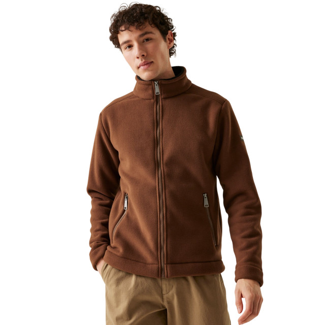 Regatta Heren garrian ii full zip fleece jacket UTRG8098_darkbrownblack large