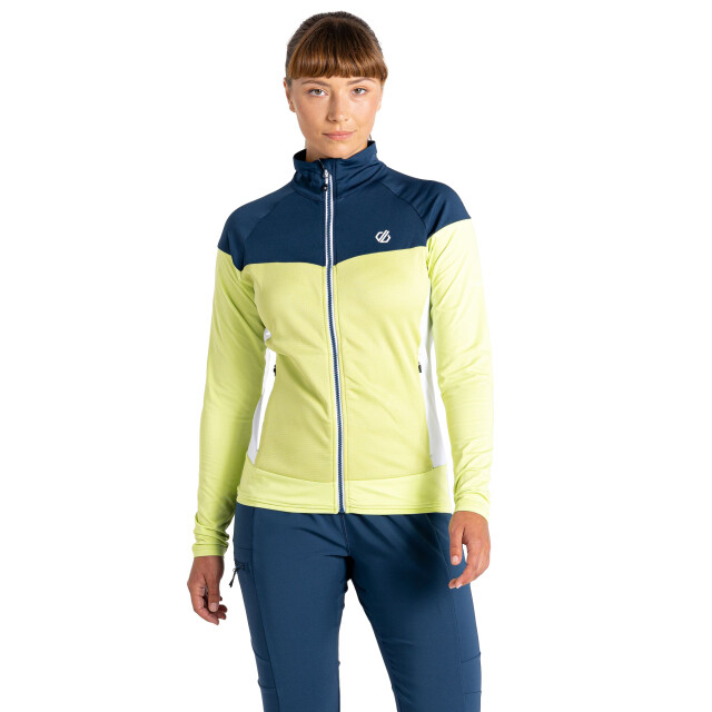 Dare2b Dames elation ii core stretch gerecycleerde fleece UTRG7065_sharpgreenmoonlightdenim large