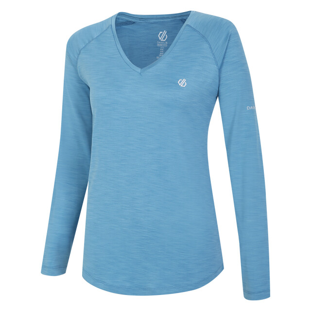 Dare2b Dames discern t-shirt met lange mouwen UTRG5037_niagarablue large
