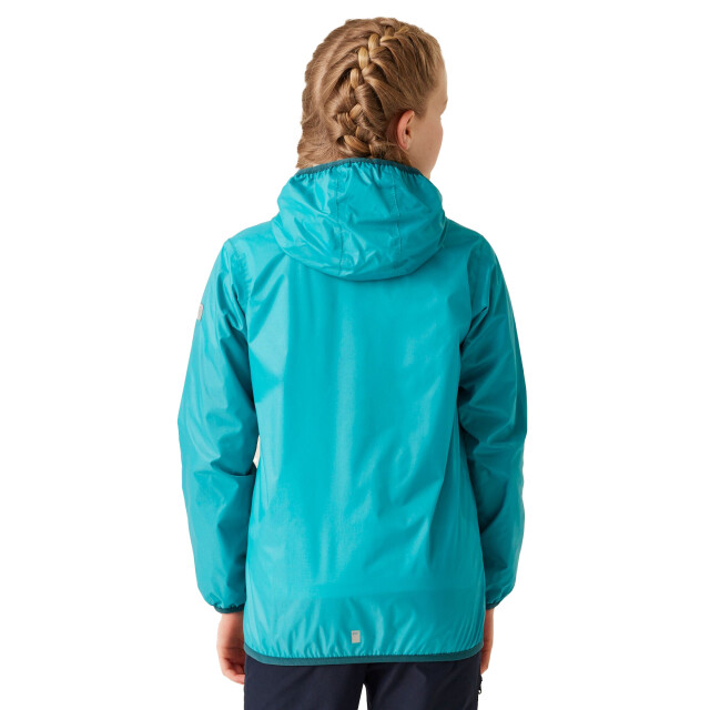 Regatta Groot buitenshuis kinderen/kinderen lever ii packaway rain jacket UTRG1885_tahoeblue large