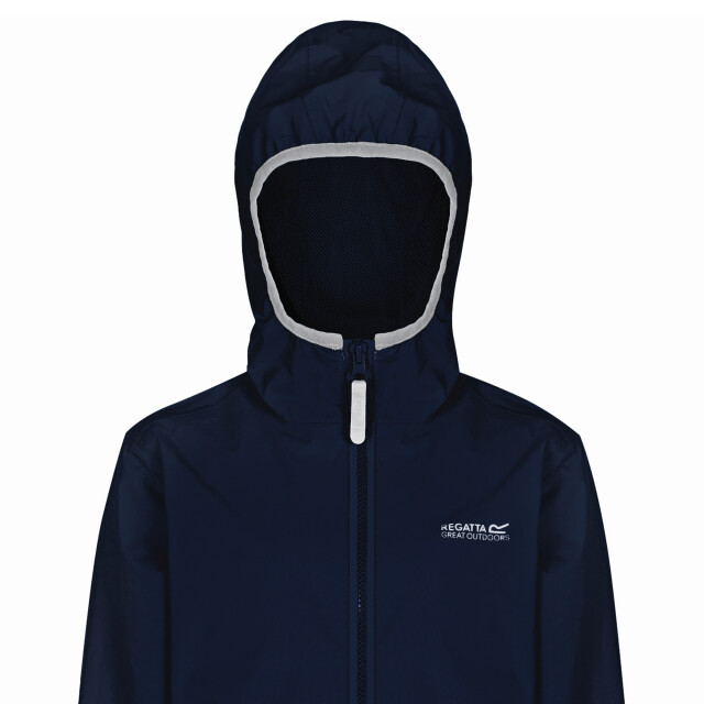 Regatta Groot buitenshuis kinderen/kinderen lever ii packaway rain jacket UTRG1885_navy large