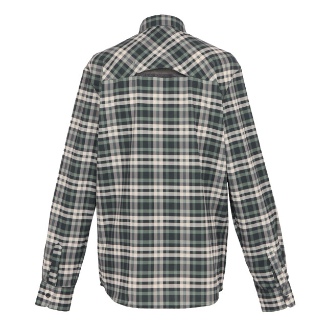 Regatta Geruit heren reishirt met lange mouwen UTRG11310_agavegreen large