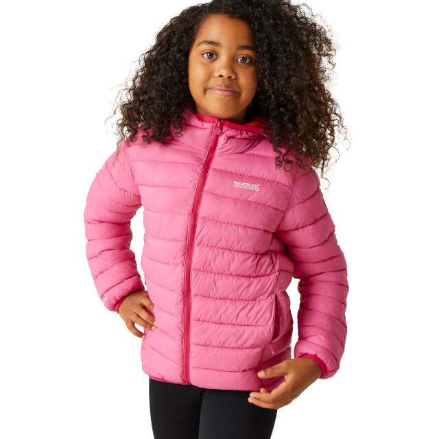 Regatta Marizion gewatteerde jas met capuchon voor kinderen/kinderen UTRG9018_flamingopinksatsuma large