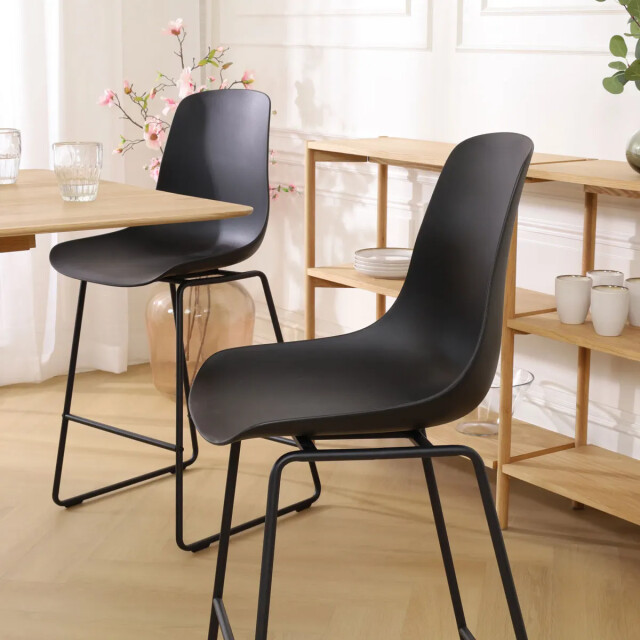 Nolon Nino-pip barkruk zwart onderstel 75 cm 2027480 large