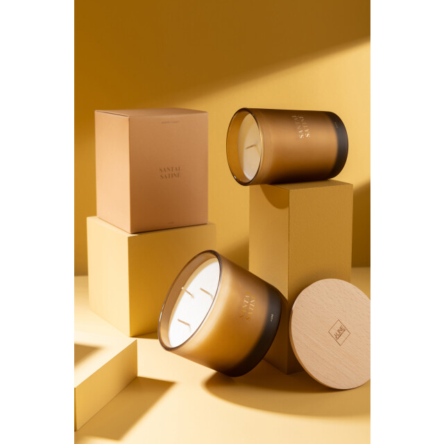 J-Line geurkaars accords essentiels santal satiné-28h 11.5x11.5x10cm 3066133 large