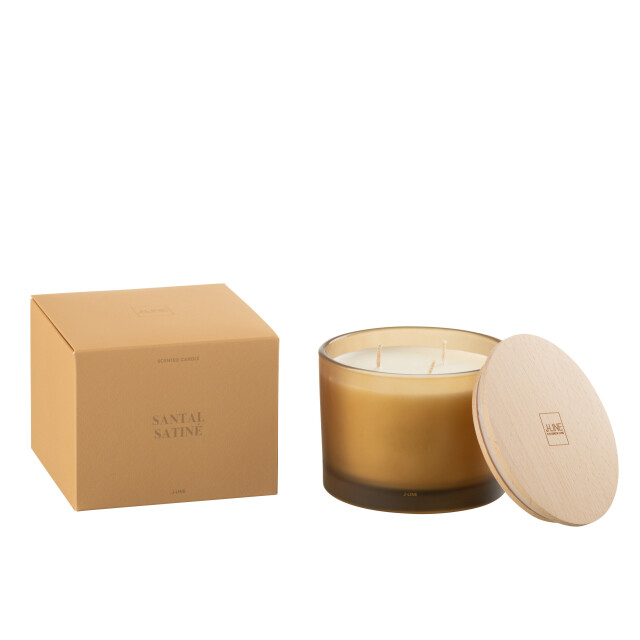 J-Line geurkaars accords essentiels santal satiné-28h 11.5x11.5x10cm 3066133 large