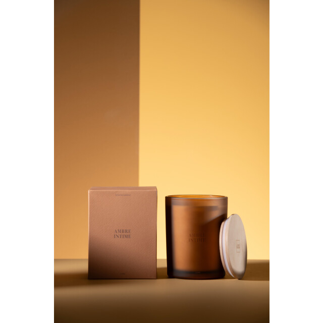 J-Line geurkaars accords essentiels ambre intime-52h 10.5x10.5x14cm 3065816 large