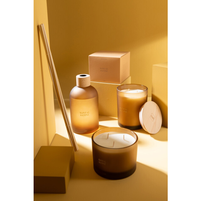 J-Line geurkaars accords essentiels santal satiné-28h 11.5x11.5x10cm 3066133 large