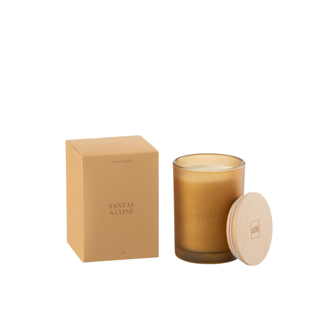J-Line geurkaars accords essentiels santal satiné-38h 8.5x8.5x12.5cm 3066132 large