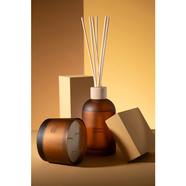 J-Line geurkaars accords essentiels ambre intime-28h 11.5x11.5x10cm 3066135 large
