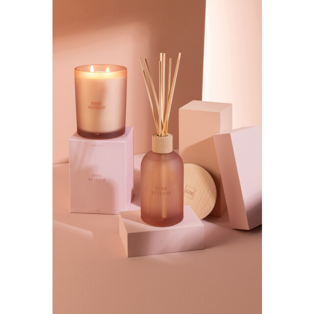 J-Line geurkaars accords essentiels rose rêveuse-52h 10.5x10.5x14cm 3065819 large