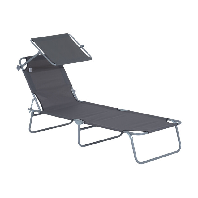 4goodz Ligbed opvouwbaar met zonnescherm inklapbaar 4 standen - 3079554 large