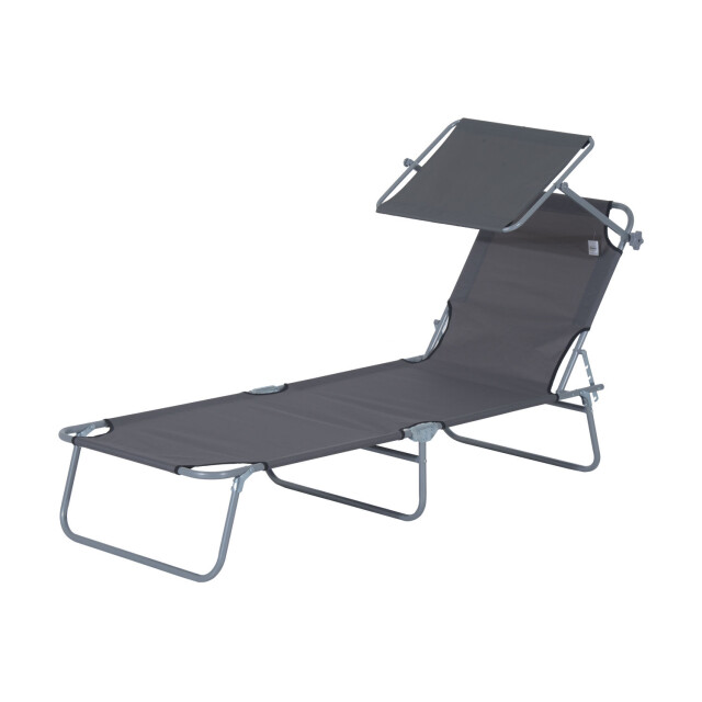 4goodz Ligbed opvouwbaar met zonnescherm inklapbaar 4 standen - 3079554 large
