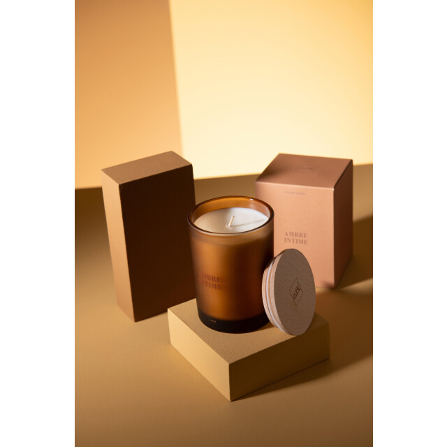 J-Line geurkaars accords essentiels ambre intime-38h 8.5x8.5x12.5cm 3066134 large