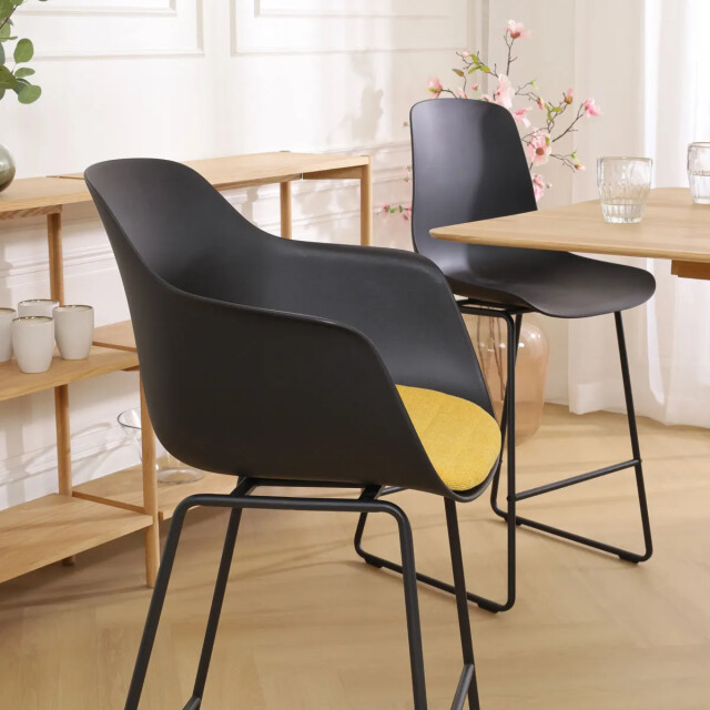 Nolon Nino-liz barkruk met okergeel zitkussen onderstel 75 cm 2027454 large