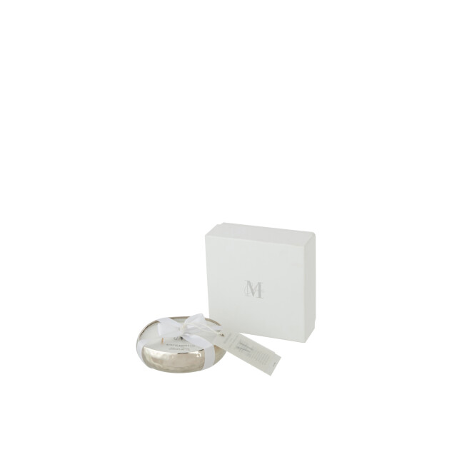 J-Line geurkaars m-chic metaal zilver small-18u 12x12x3.5cm 3066118 large