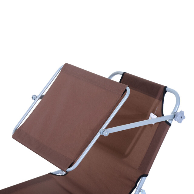 4goodz Ligbed opvouwbaar met zonnescherm inklapbaar 4 standen - 3079553 large