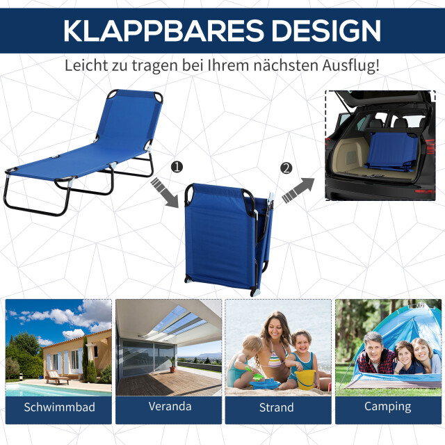 4goodz Ligbed opvouwbaar met zonnescherm inklapbaar 4 standen - 3079555 large