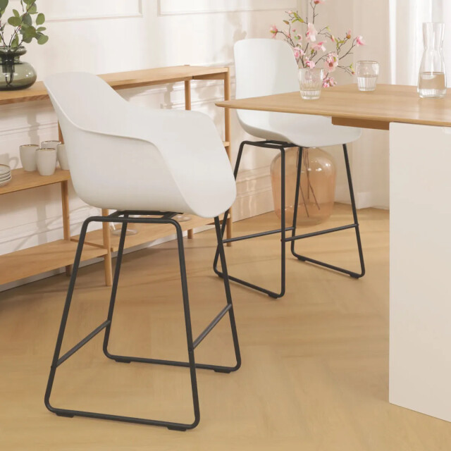 Nolon Nino-puk barkruk zwart onderstel 65 cm 2027491 large
