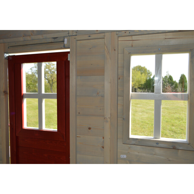 Wendi Toys Wtm24 houten speelhuis met glijbaan en schommel | 330x350x242 cm 3047873 large