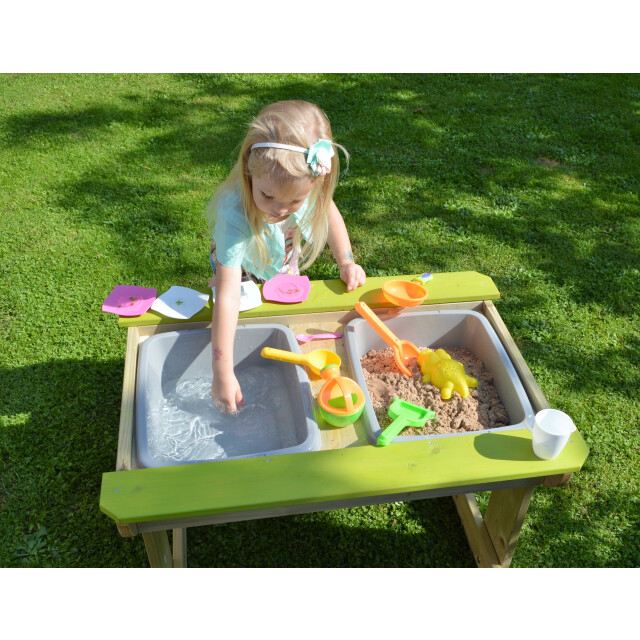 Wendi Toys Multifunctionele robuste picknicktafel voor kinderen met zandbak en waterbak - 3047869 large