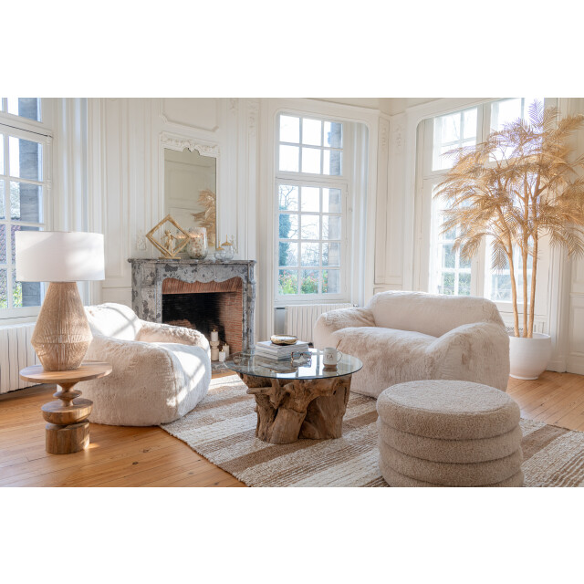 J-Line geurkaars m-chic metaal goud large-44u 28.5x28.5x6cm 3066087 large