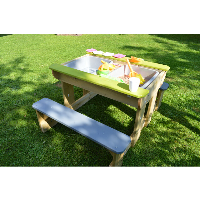 Wendi Toys Multifunctionele robuste picknicktafel voor kinderen met zandbak en waterbak - 3047869 large