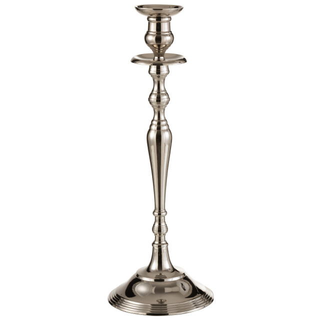 J-Line kandelaar klassiek aluminium zilver large 16x16x45cm 3066062 large