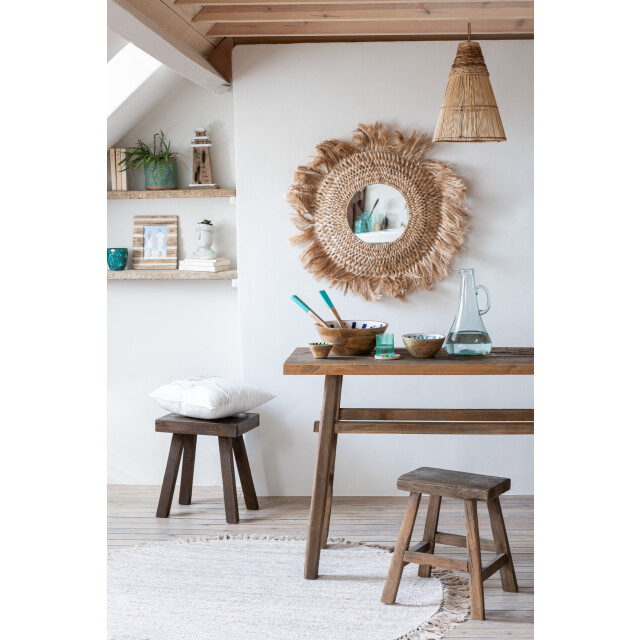 J-Line tapijt rond+franjes licht 150x150x2cm 3065784 large