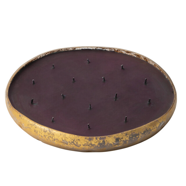 J-Line geurkaars m-chic glas goud/zwart extra large-35u 37x37x5cm 3065763 large