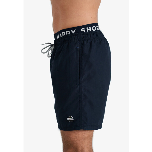 Happy Shorts Heren zwemshort dubbele waistband effen donker HS-SW-1164 large