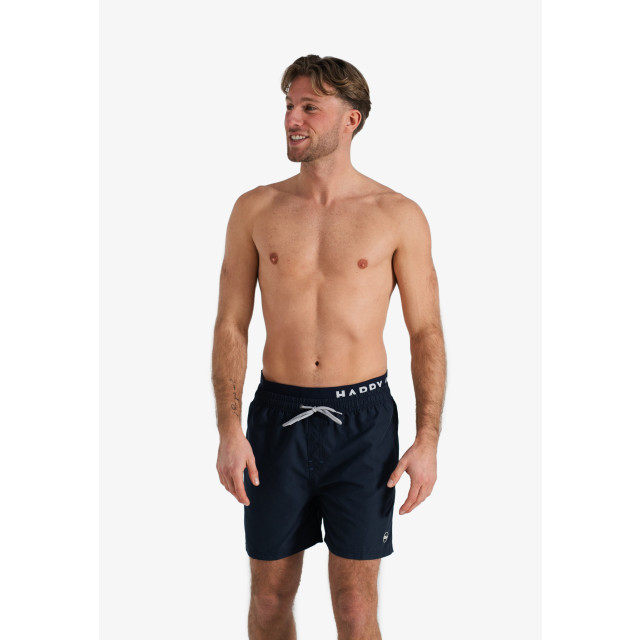 Happy Shorts Zwemshorts heren dubbele waistband effen navy HS-SW-669 large