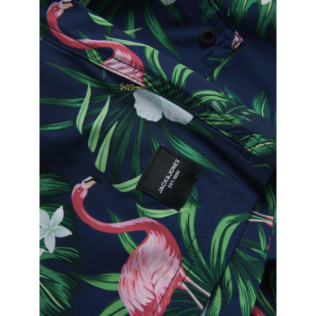Jack & Jones Heren zwemshort jpstmaui flamingo print blauw 12272809 large