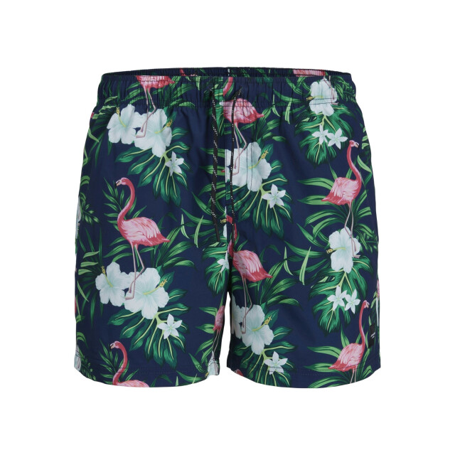 Jack & Jones Heren zwemshort jpstmaui flamingo print blauw 12272809 large