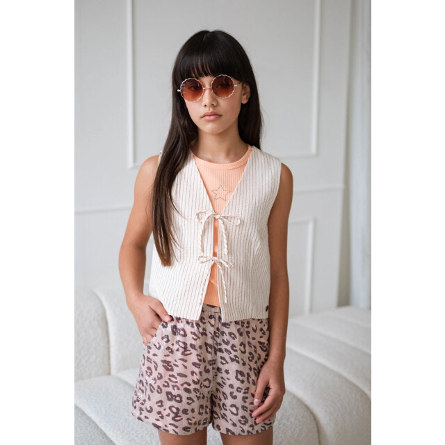 Like Flo Zomer gilet meisjes teens creme strik cameron F502-3102-035 large