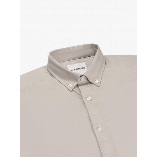 Van Harper Oxford shirt cotton 5047 cappuccino heren overhemd -  van har 5047 Cappuccino/OXFORD SHIRT COTTON large