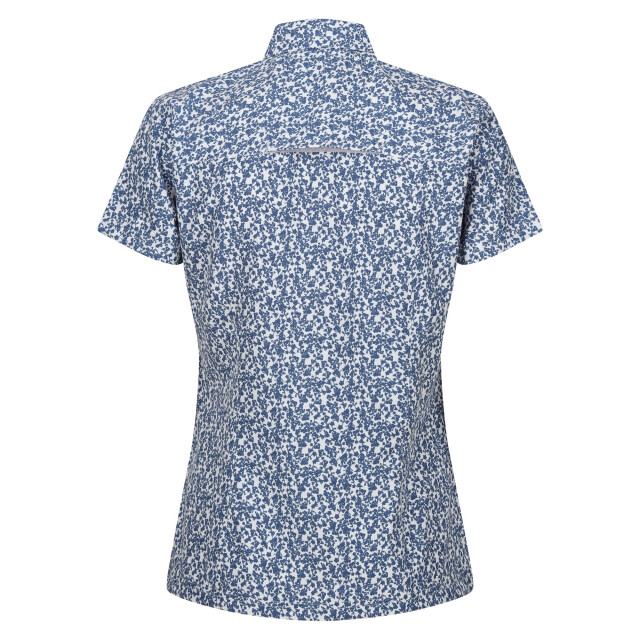 Regatta Dames mindano viii overhemd met ditsy print en korte mouwen UTRG10110_coronetblue large
