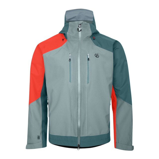 Dare2b Heren arising waterdichte jas UTRG8731_trailblazeorangeslatemedicalgreen large