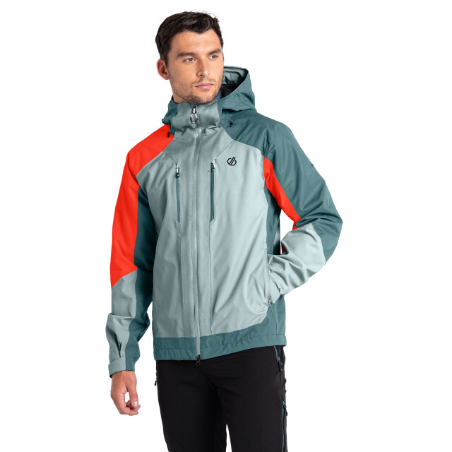 Dare2b Heren arising waterdichte jas UTRG8731_trailblazeorangeslatemediterraneangreen large