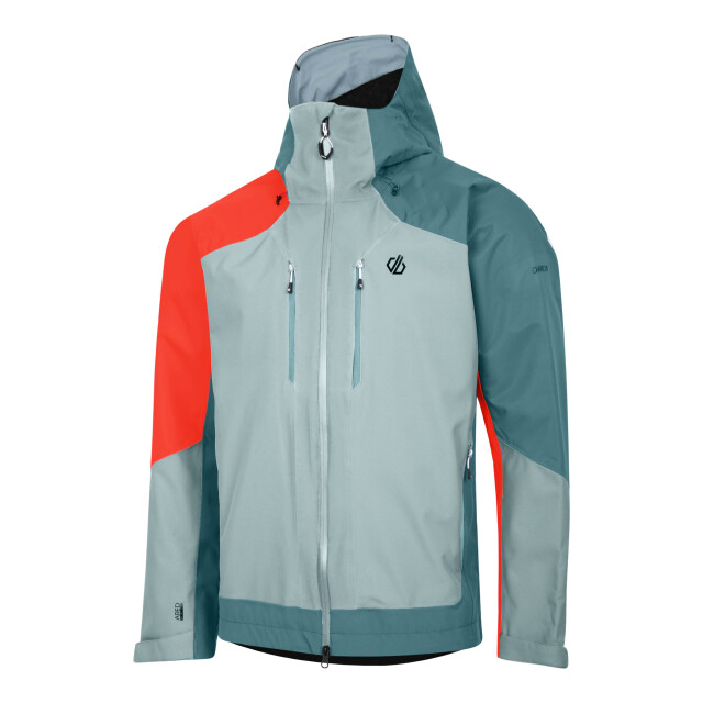 Dare2b Heren arising waterdichte jas UTRG8731_trailblazeorangeslatemediterraneangreen large