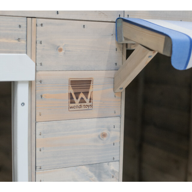 Wendi Toys Houten speelhuis strandwinkel blauw voor buiten / tuin 3047870 large